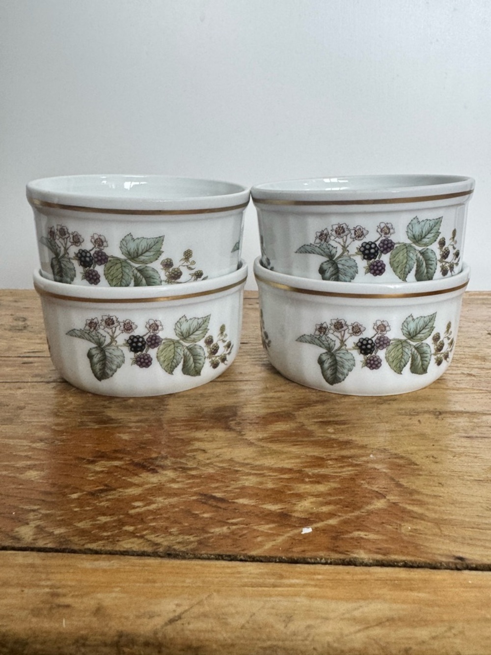 Vintage Royal Worcester ramekins in the "Lavinia" pattern